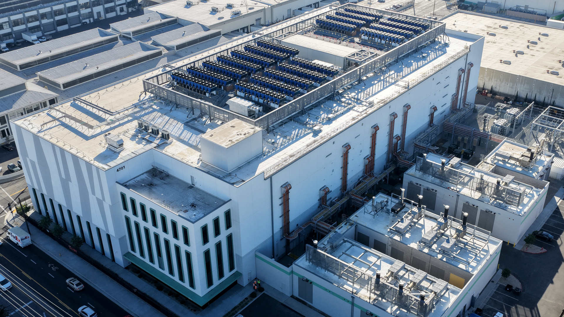 image on carbon credit comparison showing AI data centre to portray electricity use and carbon impact of infrastructure and the need for renewable energy growth and increased climate responsibility due to grid strain and increased carbon emissions resulting in need for durable carbon removal and sustainability